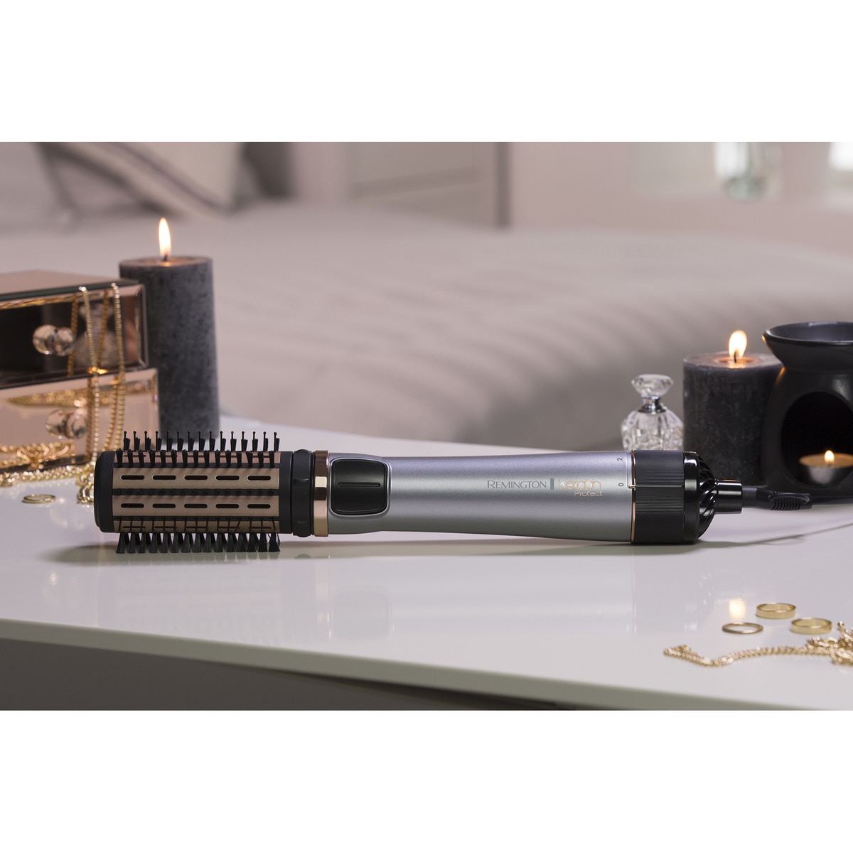 Moldeador Remington Keratin Protect con potenciador de raices 13