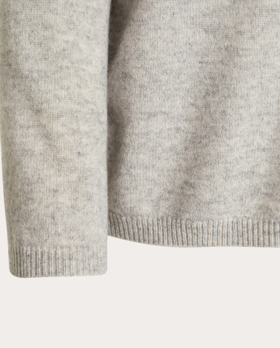 Camisola de Malha de Caxemira Cinzento-3