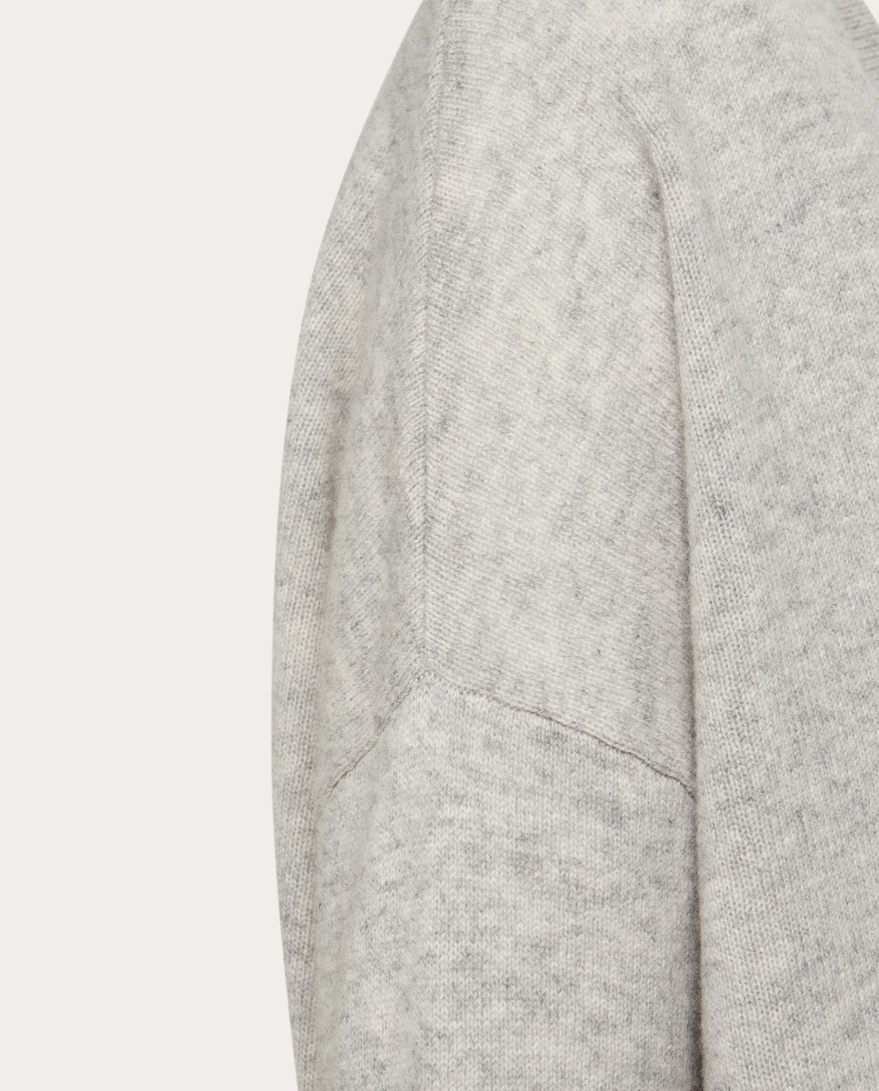 Camisola de Malha de Caxemira Cinzento-4