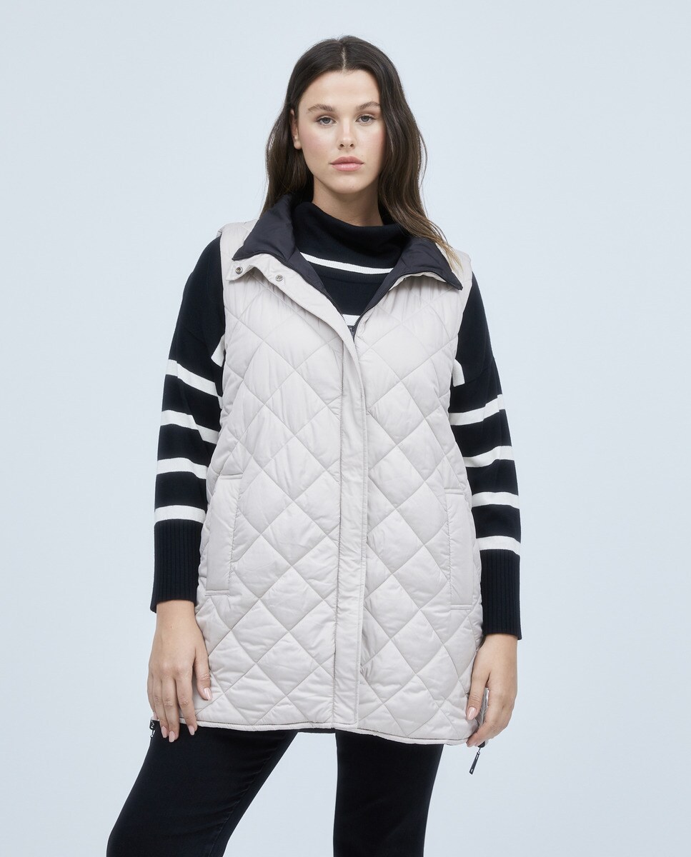 Veste sans manches réversible matelassée