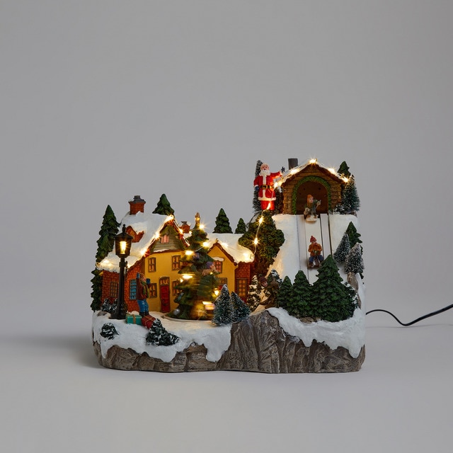 Imagen 0 de Pista de Esquí con 33 luces LED Pueblo Navideño en miniatura Navidad