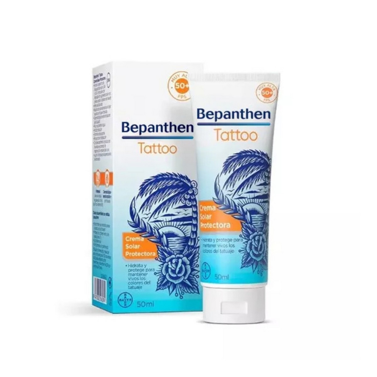 Imagem 0 de Bepanthen Tattoo Creme Protetor Solar FPS50+ - 50 ml