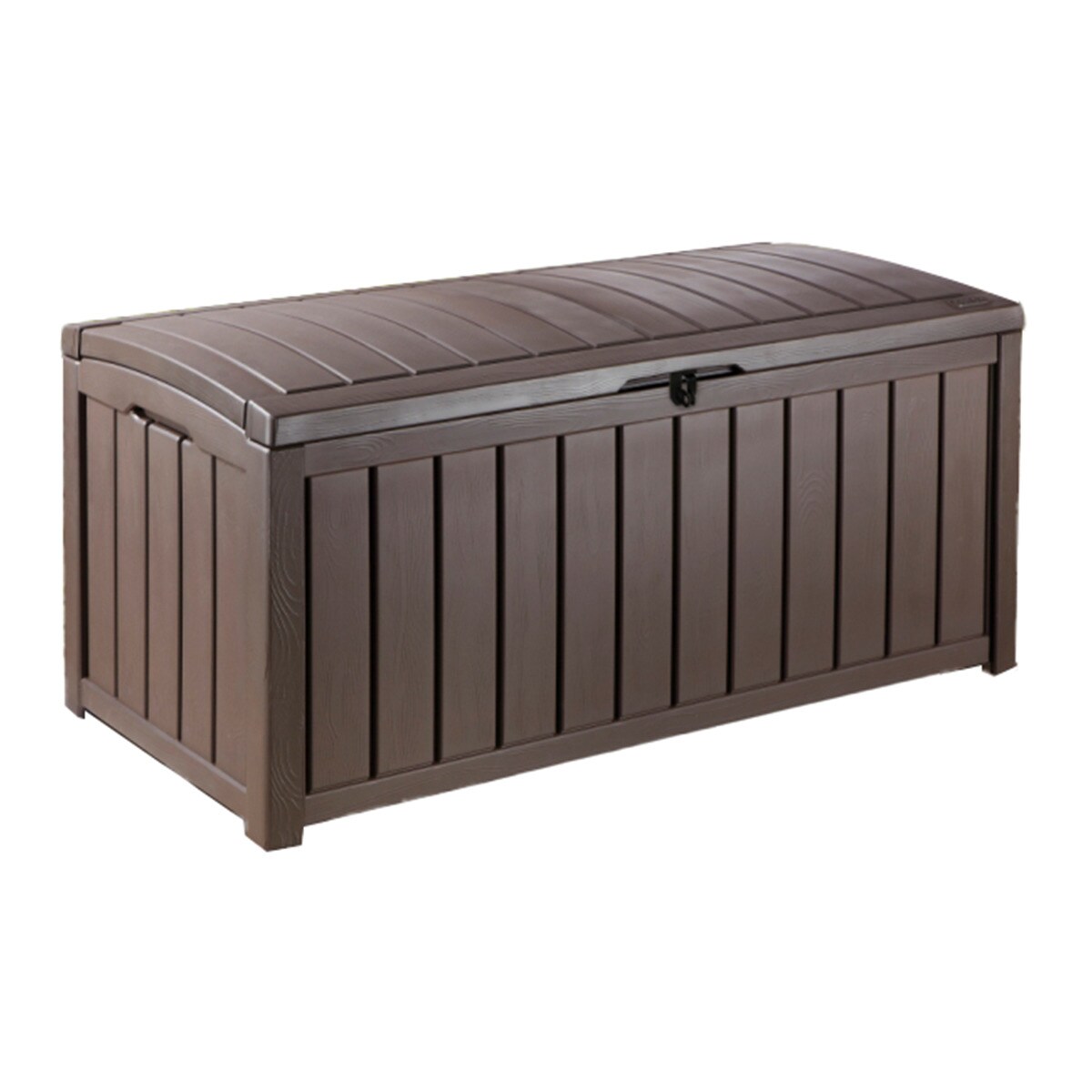Arcón de jardíon resina, 390 litros, 122 x 54 x 58 cm Marrón-1