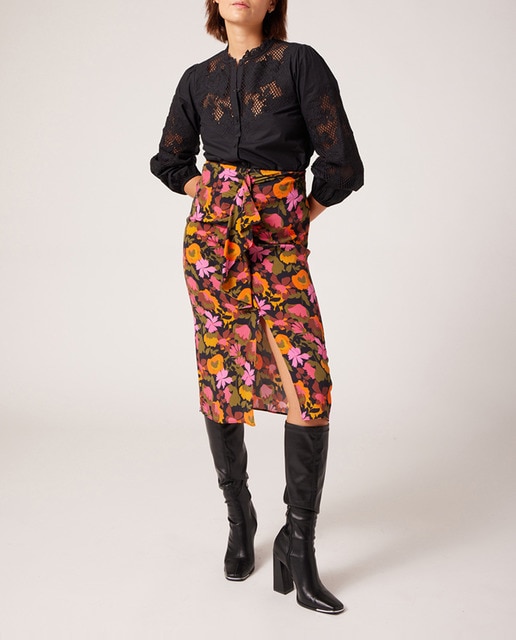 Imagen 0 de Falda midi mujer estampado floral