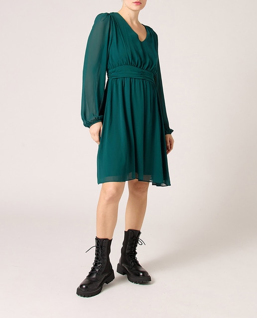 Imagen 0 de Vestido manga larga mujer escote pico