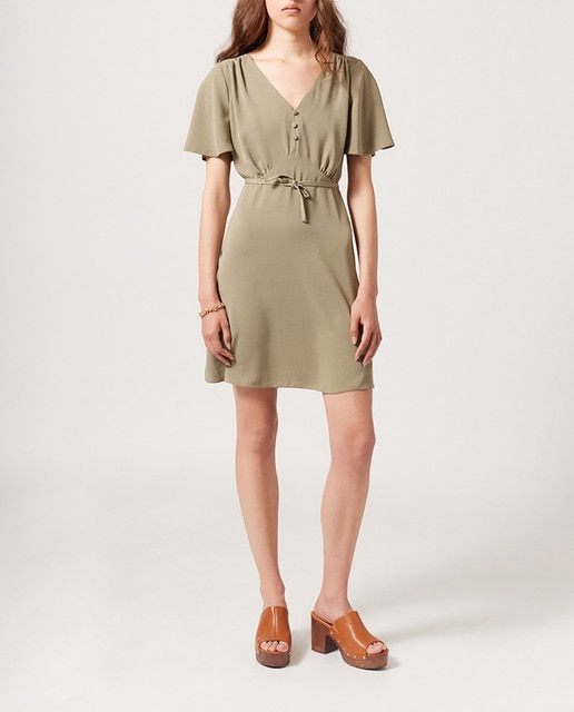 Imagen 0 de Vestido corto mujer tejido fluido