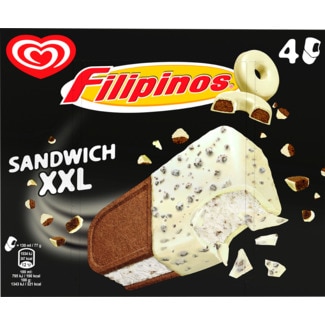 Gelado Sandwich XXL Filipinos Pack 4 unidades embalagem 520 ml - Olá