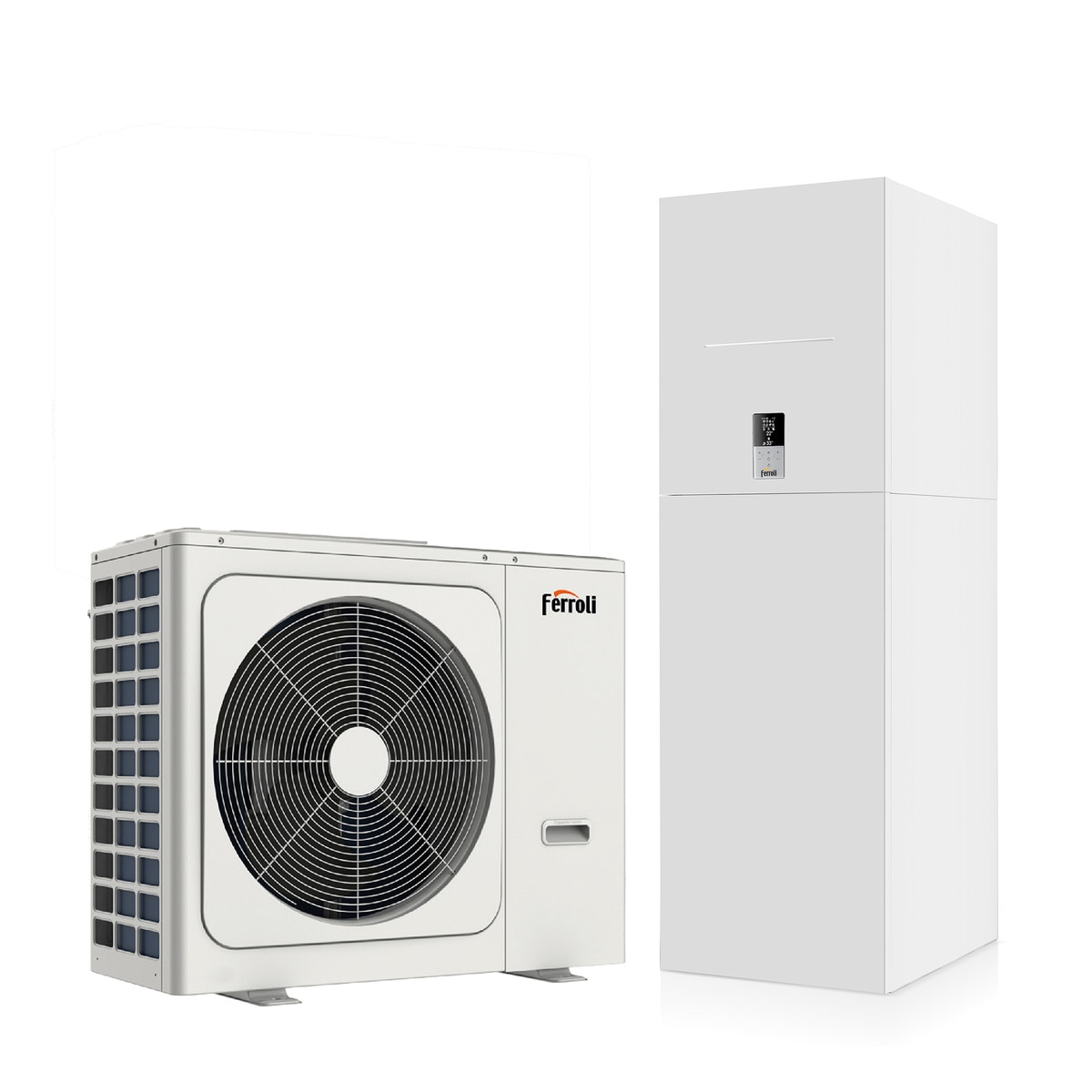 Kit de aerotermia Ferroli bomba de calor, Inverter, ACS integrado, refrigerante ecológico R32 -ST 3.2 HI3 6 Blanco-1