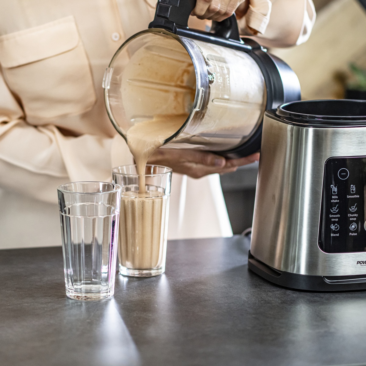 Batidora de Vaso Moulinex PerfectMix Cook LM835D, Cuchillas Powelix Negro-11