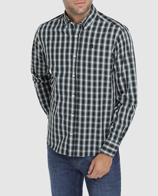 Imagen 0 de Camisa de hombre regular cuadros bicolor