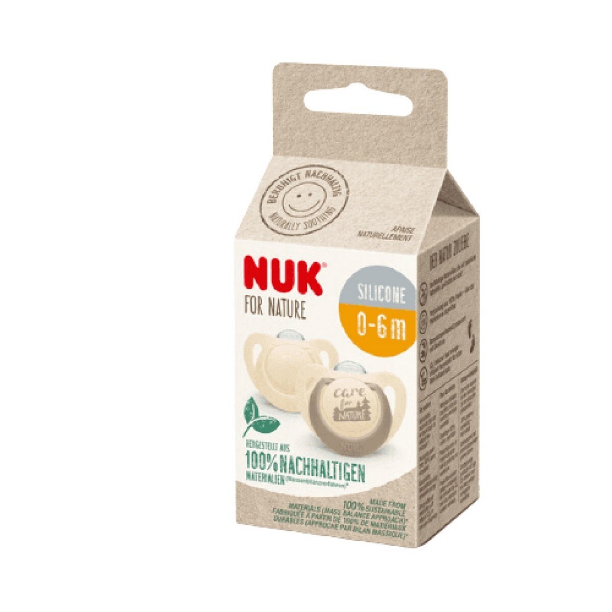 Chupeta For Nature Silicone 0-6 Meses - 2 uds Bege-2