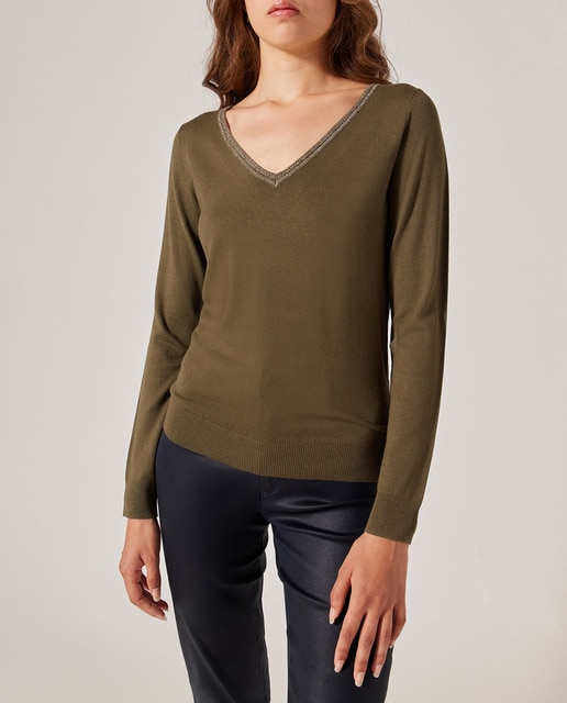 Imagen 0 de Jersey cuello pico mujer