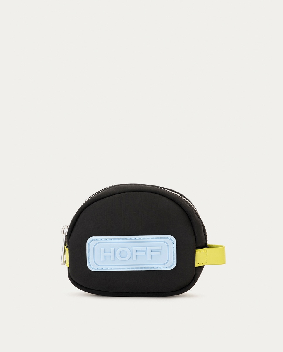 Portemonnaie zippé avec logo contrastant