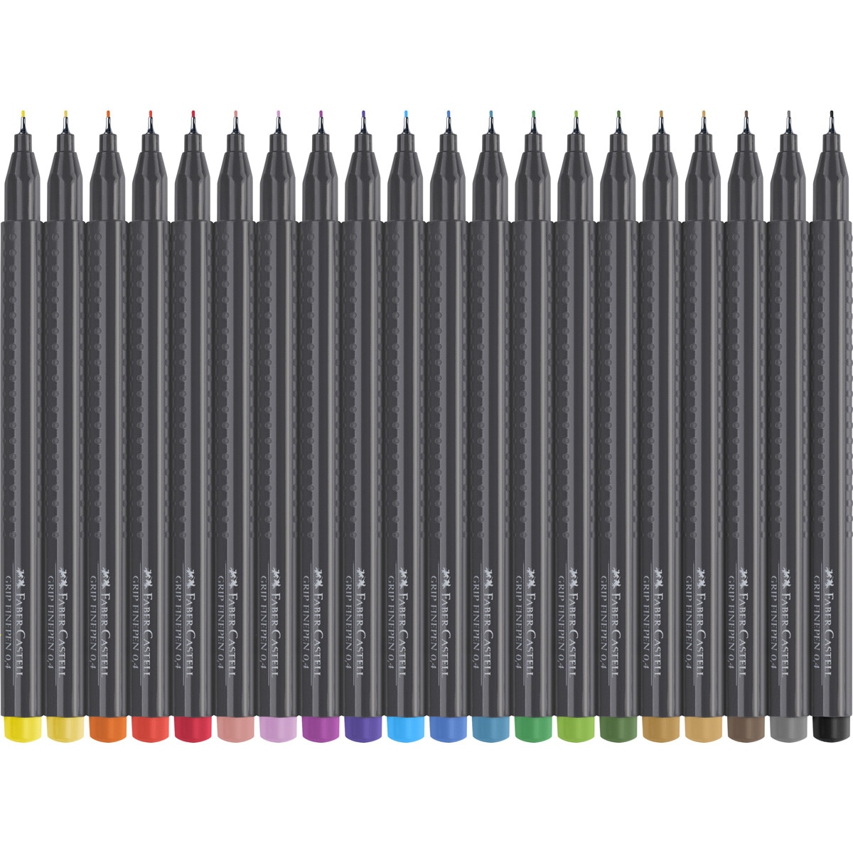 Pack 20 rotuladores Finepen 04,mm Faber-Castell multicolor Multicolor-2