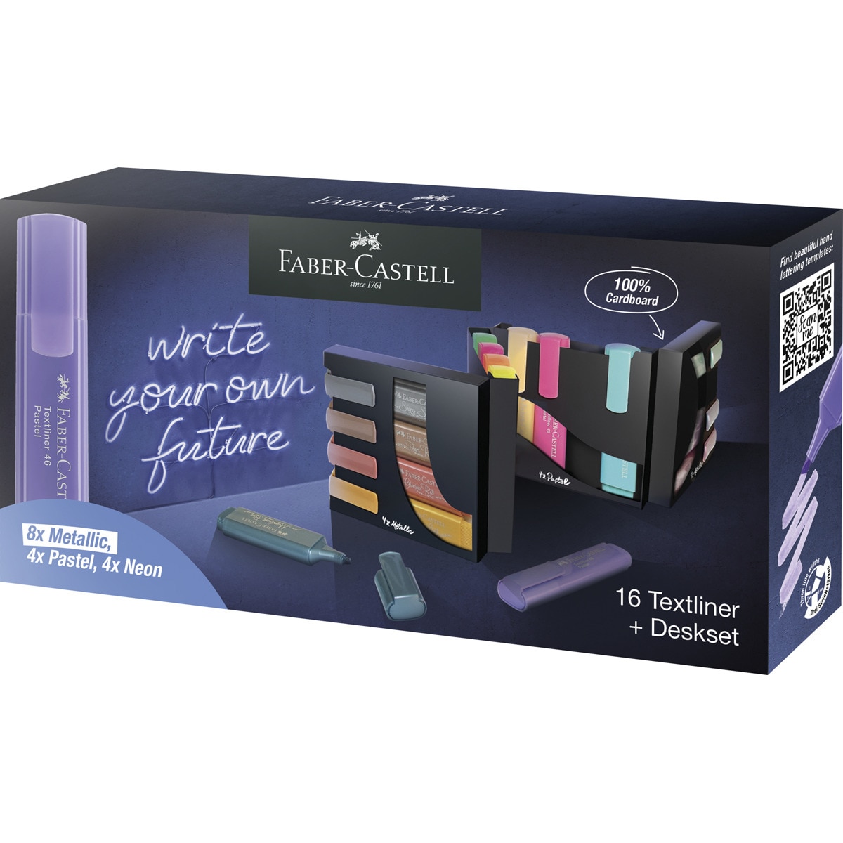 Imagen 0 de Juego de escritorio 16 con Textliners 46 de todos los colores: metalizados, neones y pasteles