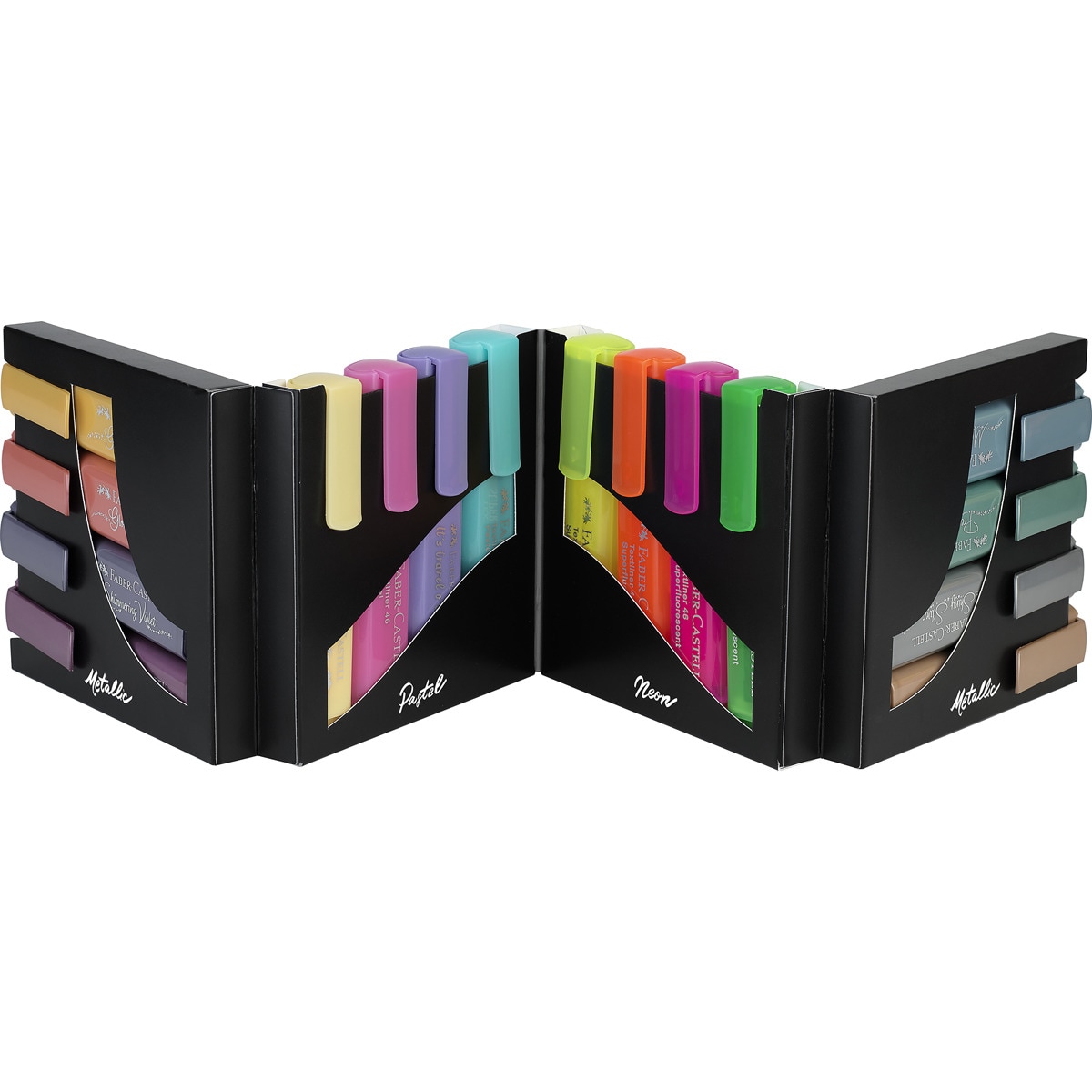 Juego de escritorio 16 con Textliners 46 de todos los colores: metalizados, neones y pasteles Multicolor-2