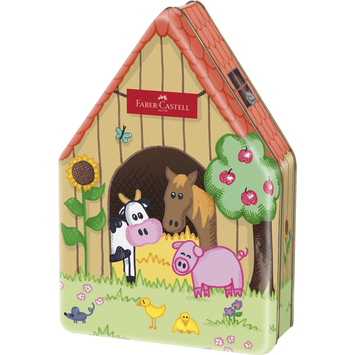 Estojo de Metal "Granja" com 18 Marcadores Multicolor-2