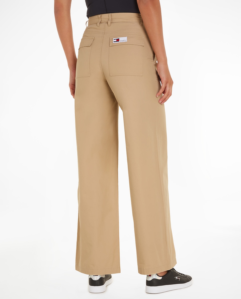 Calças Claire Wide Leg com Cintura Subida Camel-2