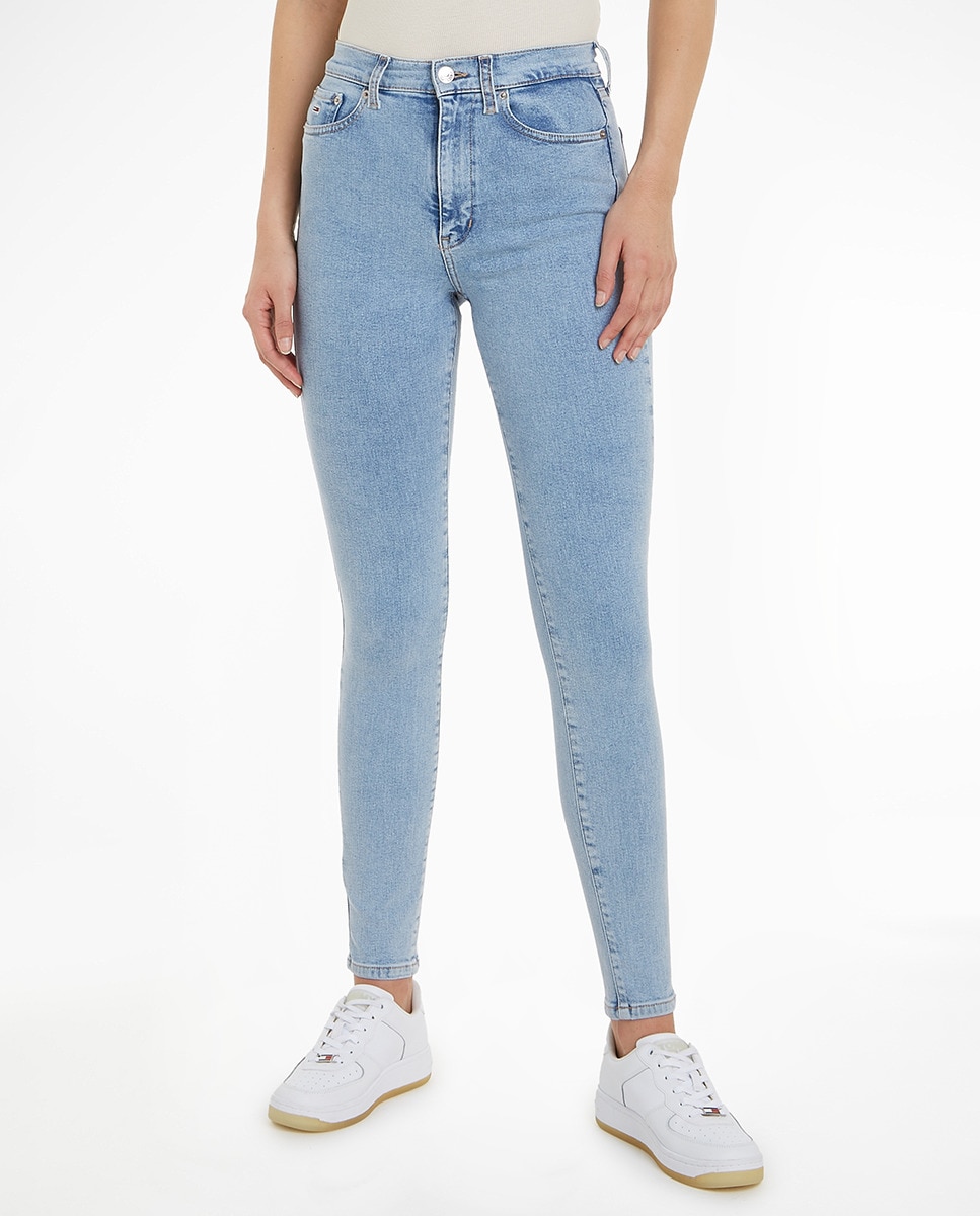 Jeans Sylvia com Cintura Subida Azul-claro-1