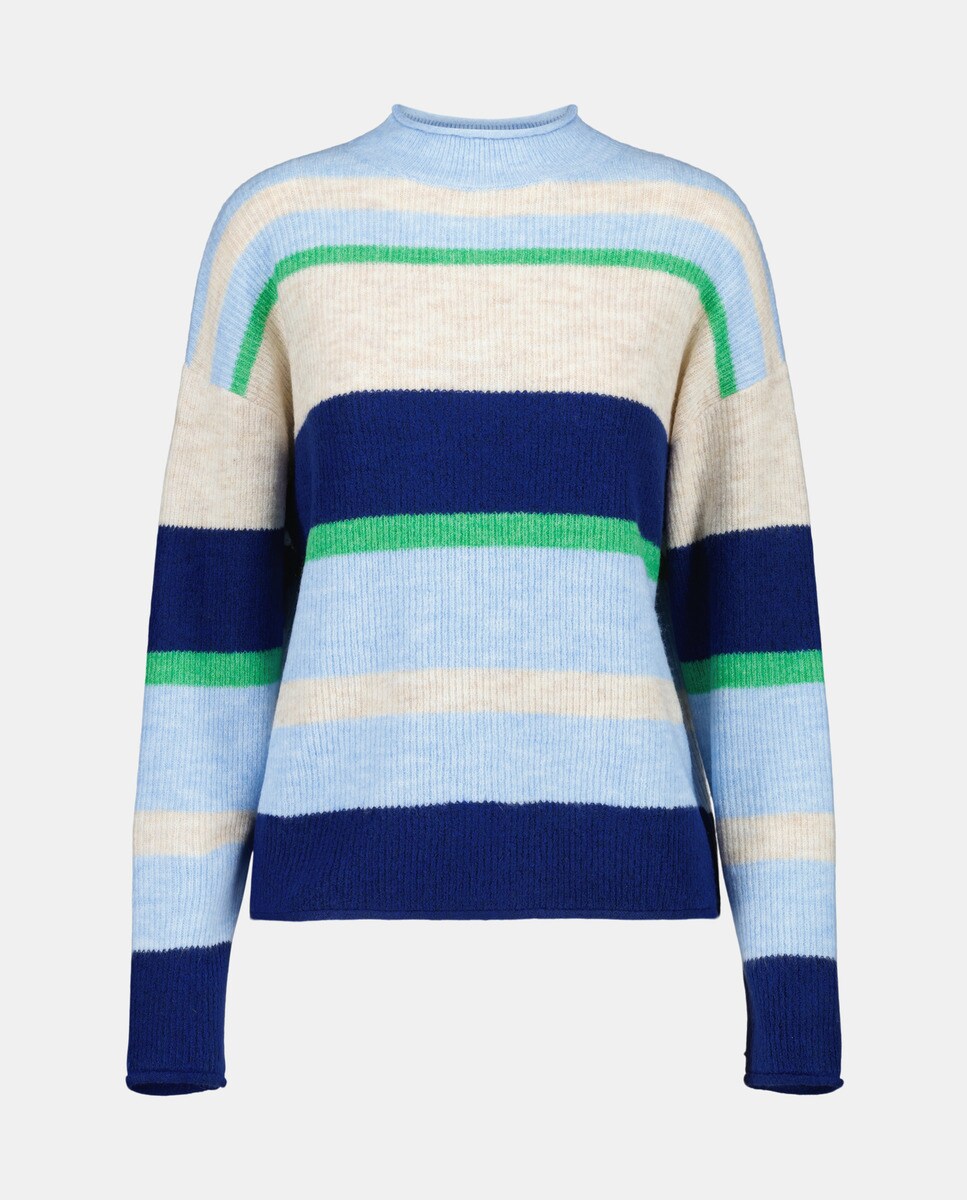 Pull à motif à col cheminée