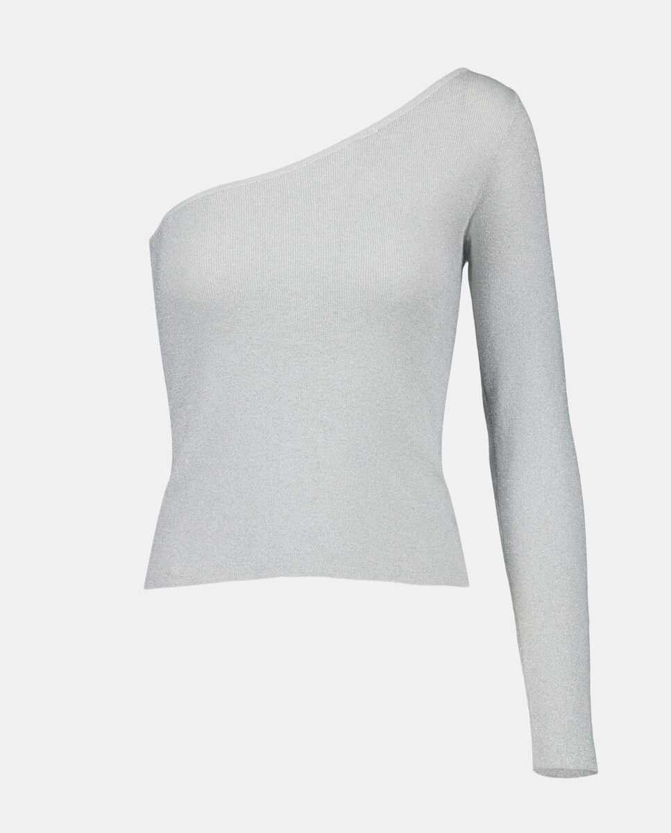 Pull à décolleté asymétrique