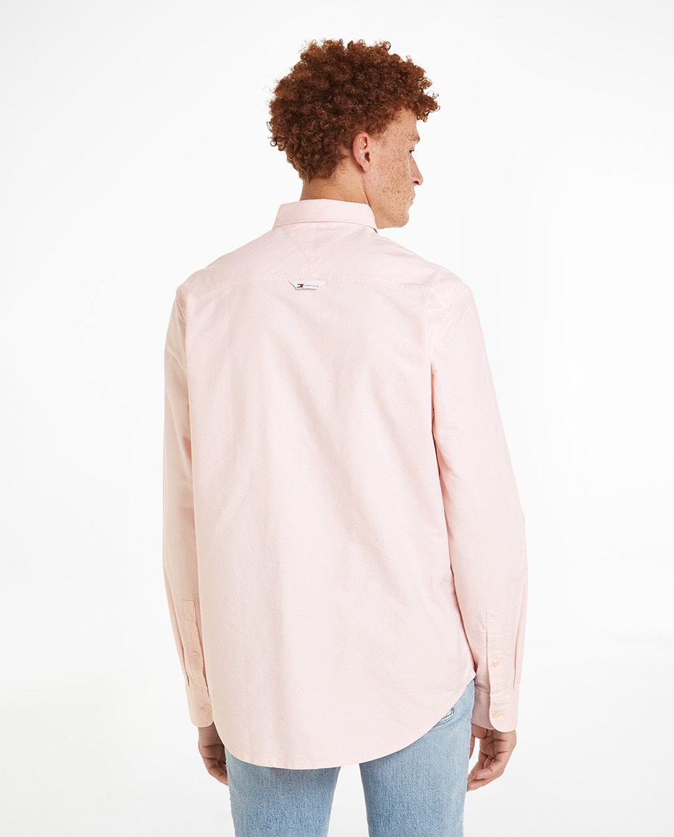 Camisa Regular com Manga Comprida Salmão-2