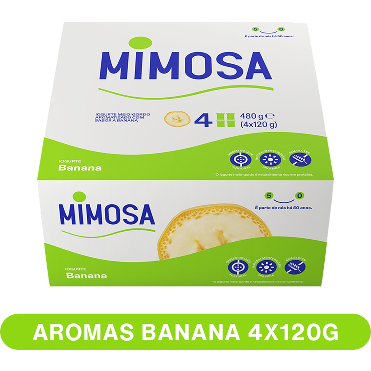 Iogurte Aroma Banana Pack 4 embalagem 120 g