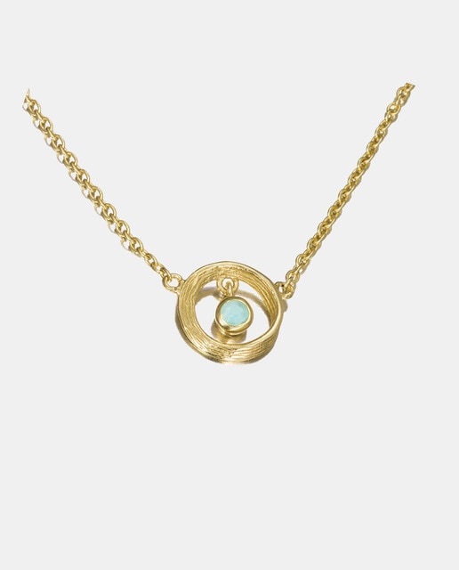 Imagen 0 de Collar Peacock de plata y amazonita