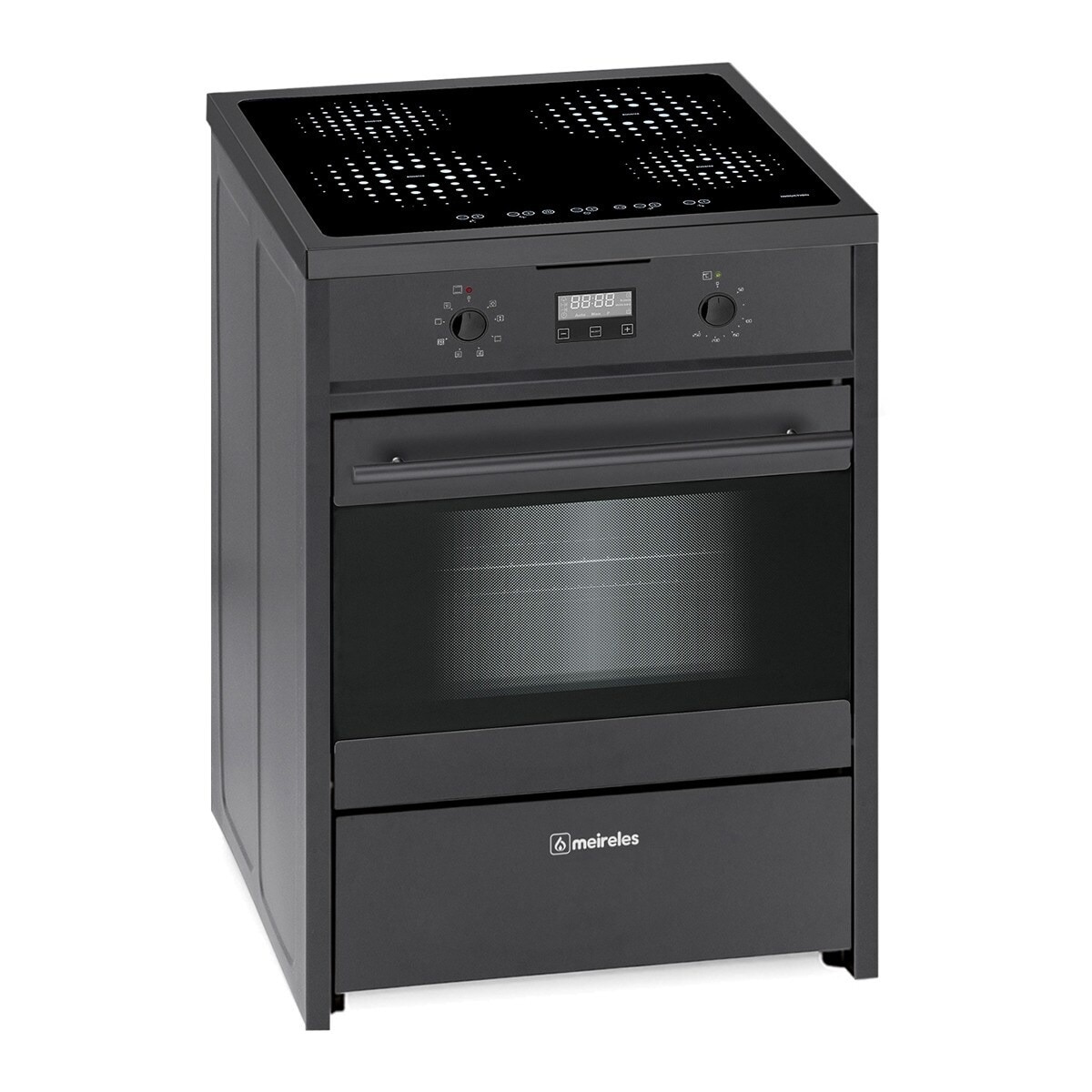 Imagem 0 de Fogão Elétrico com Placa de Indução Meireles E 612 BL Forno Multifunções de 55 Litros e 4 Zonas - Preto