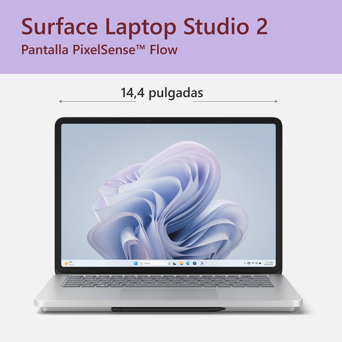 Microsoft Surface Laptop Studio 2, i7-13700H EVO, 32GB, 1TB SSD, Nvidia GeForce RTX 4050 6GB, 14,4", W11 Platino-5