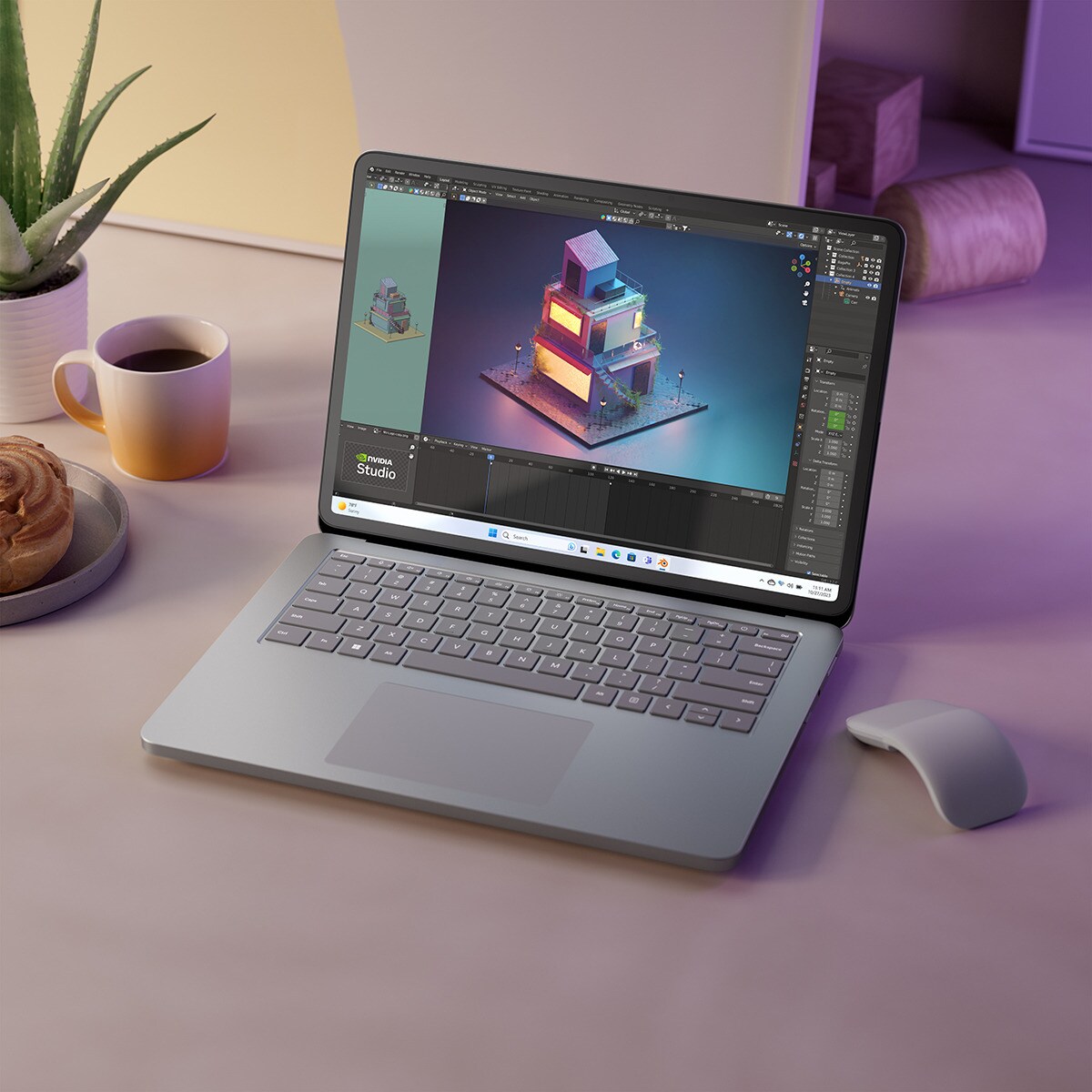 Microsoft Surface Laptop Studio 2, i7-13700H EVO, 32GB, 1TB SSD, Nvidia GeForce RTX 4050 6GB, 14,4", W11 Platino-7