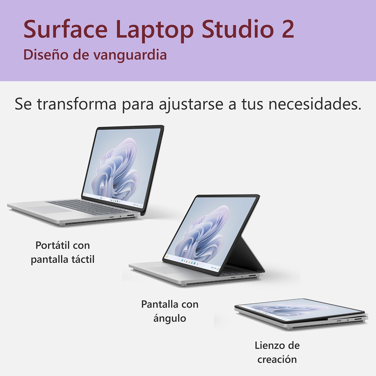 Microsoft Surface Laptop Studio 2, i7-13700H EVO, 16GB, 512GB SSD, Intel Iris Xe, 14,4", W11 Platino-3