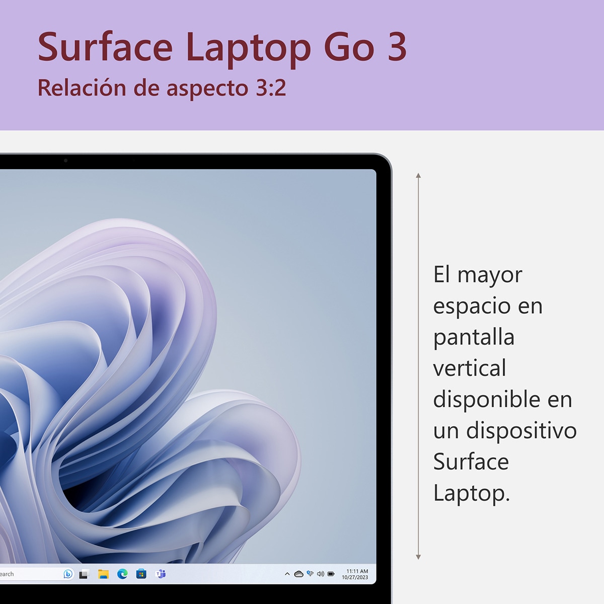 Microsoft Surface Laptop Go 3, i5-1235U, 8GB, 256GB SSD, 12,4", W11 Platino-8
