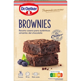 preparado para brownies 16 raciones con molde incluido estuche 456 g - Dr.oetker