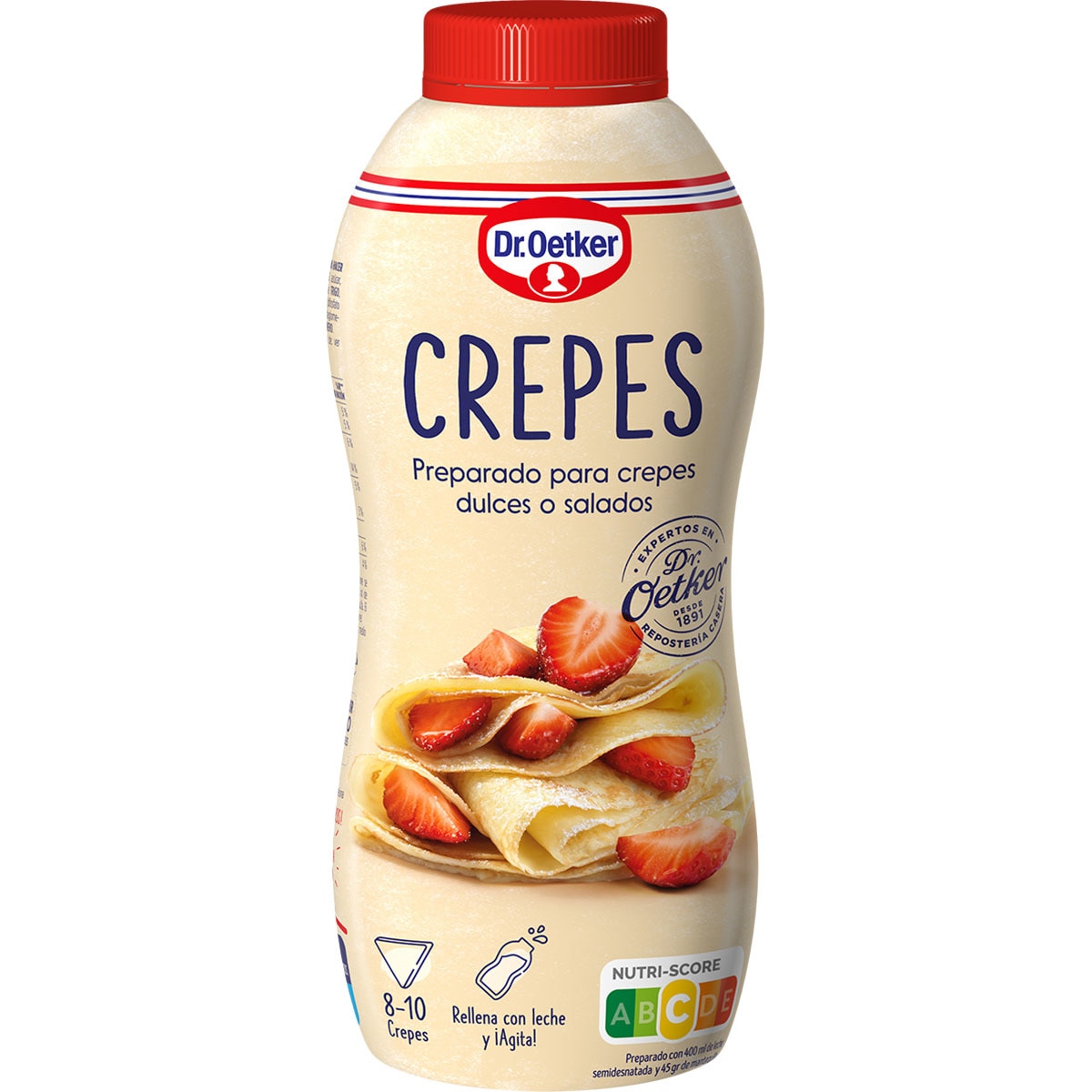 preparado para crepes dulce o salado rellenar con leche y agitar estuche 175 g