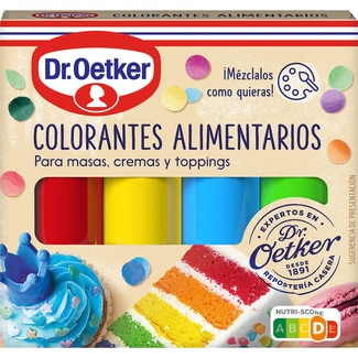 colorantes alimentarios 4 colores en gel para masas y toppings estuche 40 g - Dr.oetker