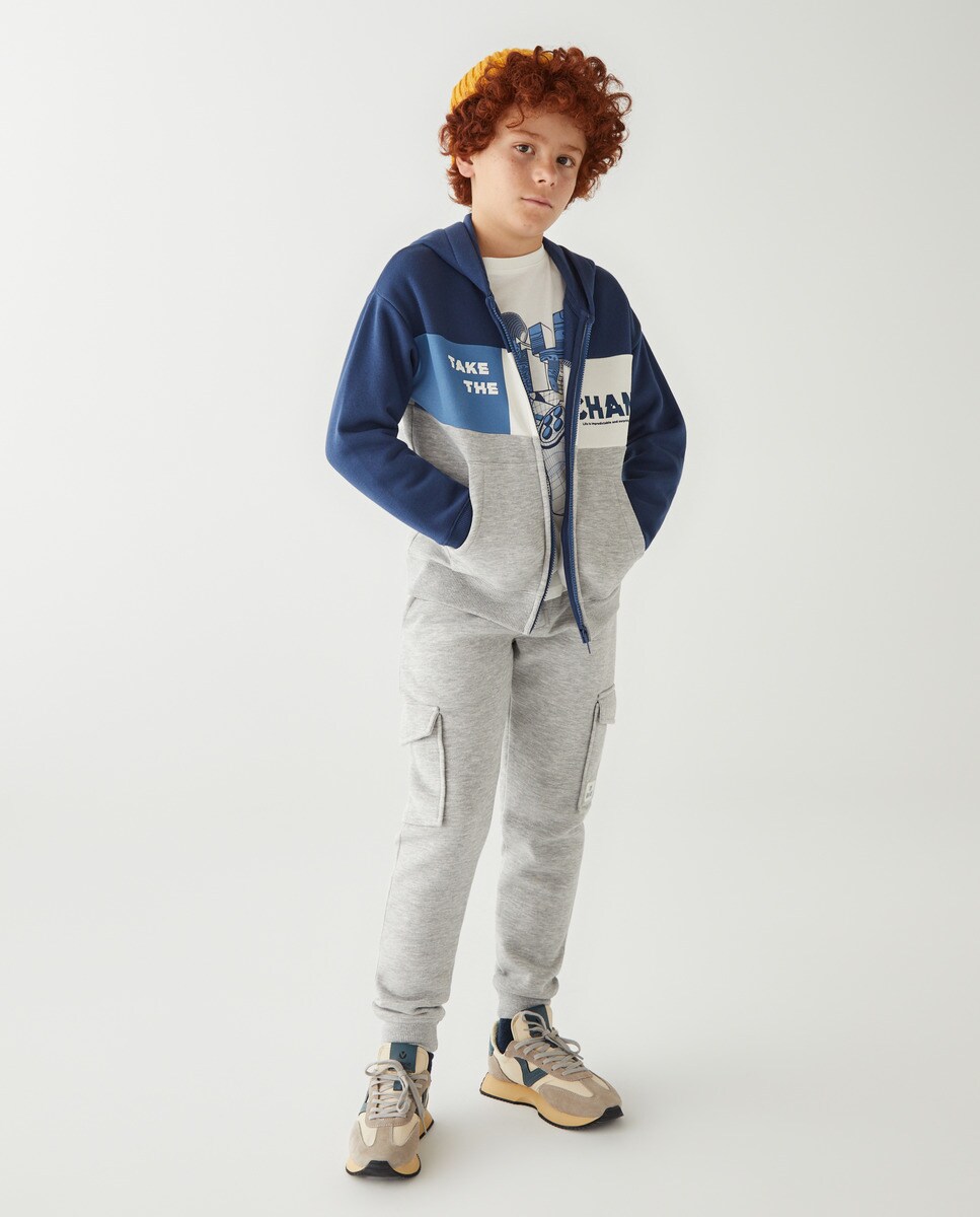 Sweat ou à capuche coupe effet rayures