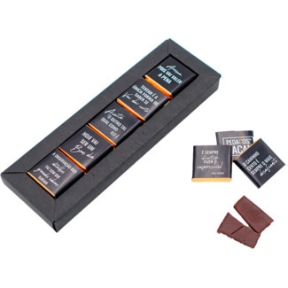 Mini Tabletes Napolitanas Motivacionais caixa 100 g - Pedaços De Cacau