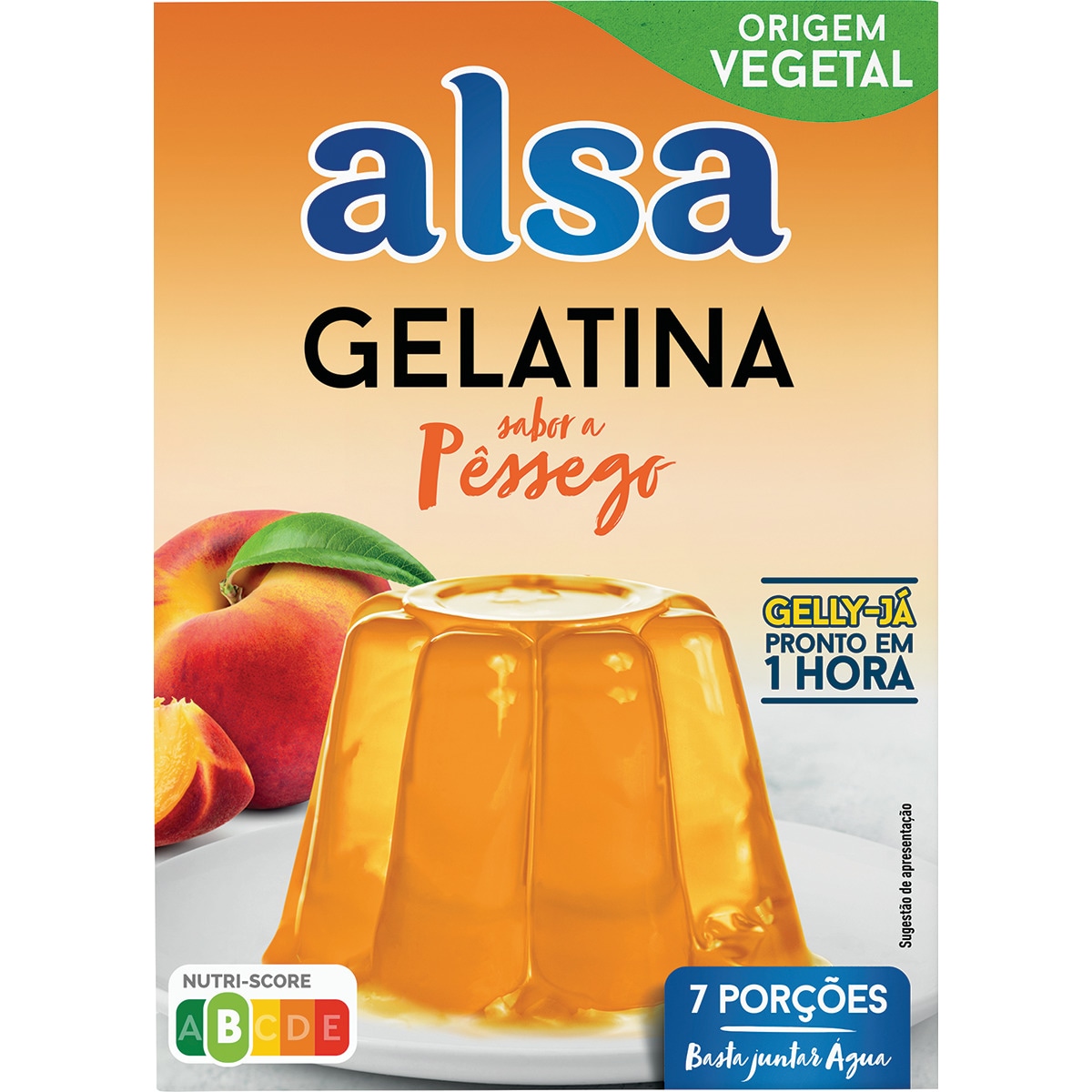 Gelatina de Pêssego embalagem 105 g