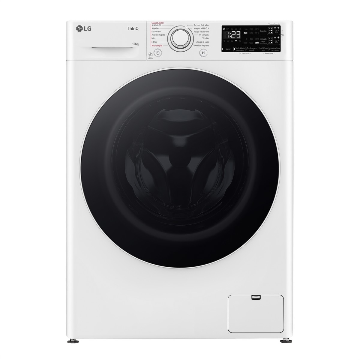 Imagem 0 de Máquina de Lavar Roupa LG F4WR3510A0W Carga Frontal AI DD? Steam? TurboWash? de 10 Kg e de 1400 rpm - Branco
