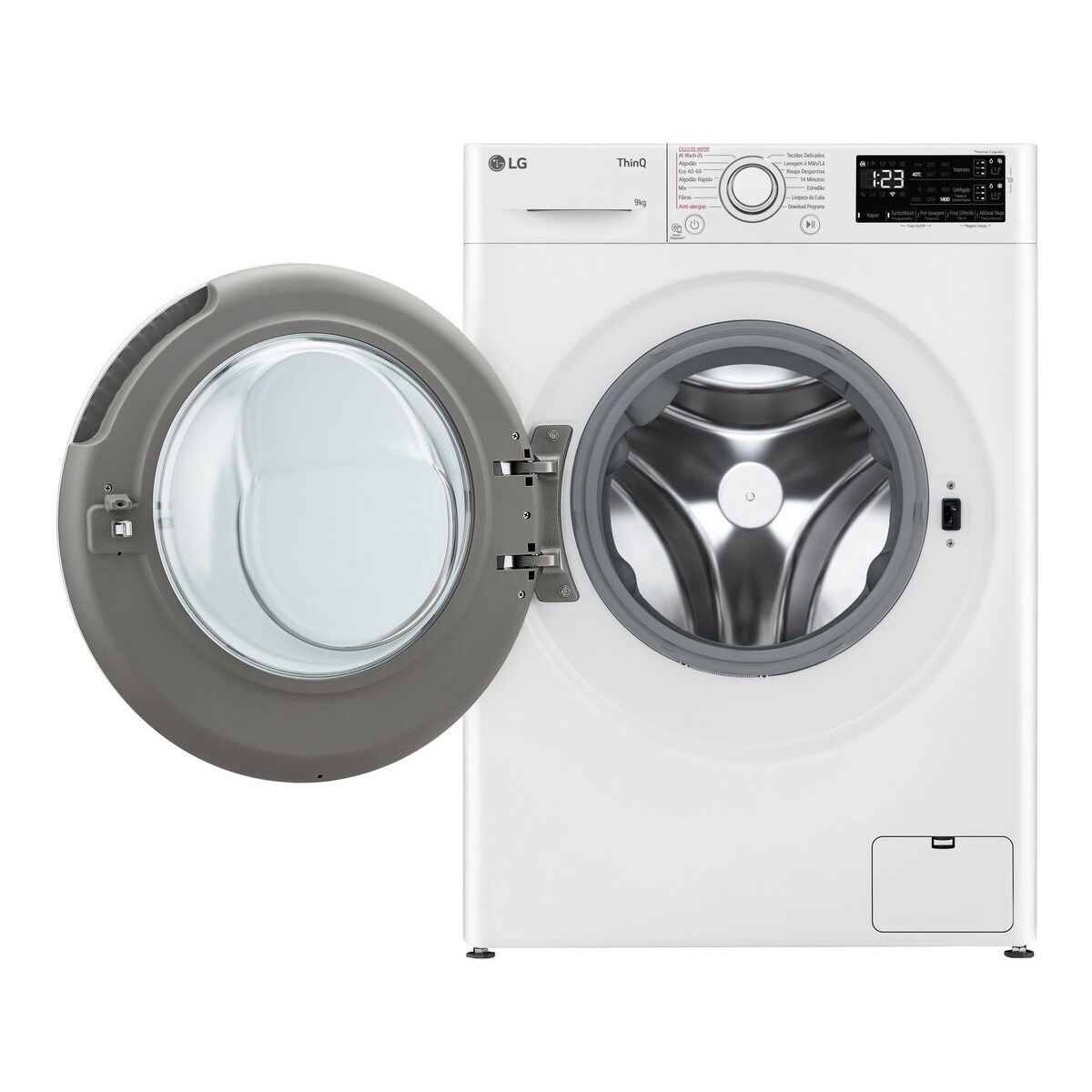 Máquina de Lavar Roupa LG F4WR3509A0W Carga Frontal AI DD? Steam? TurboWash? de 9 Kg e de 1400 rpm - Branco Branco-3