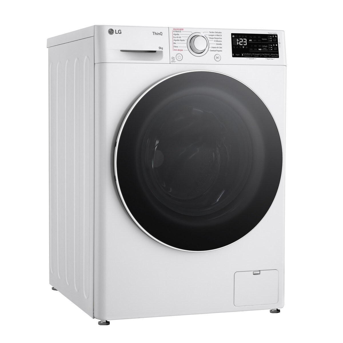 Máquina de Lavar Roupa LG F4WR3509A0W Carga Frontal AI DD? Steam? TurboWash? de 9 Kg e de 1400 rpm - Branco Branco-2