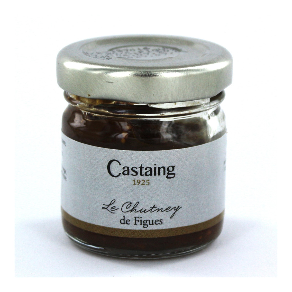 Cesta con 3 blocs de foie gras de pato, chutney de higos y paté de pato Castaing 3