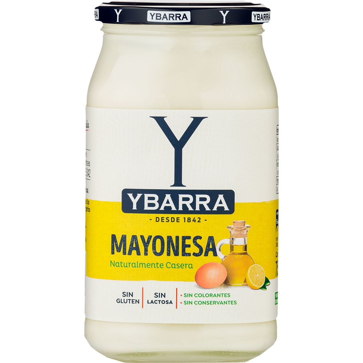 mayonesa sabor casero sin gluten y sin lactosa frasco 750 ml