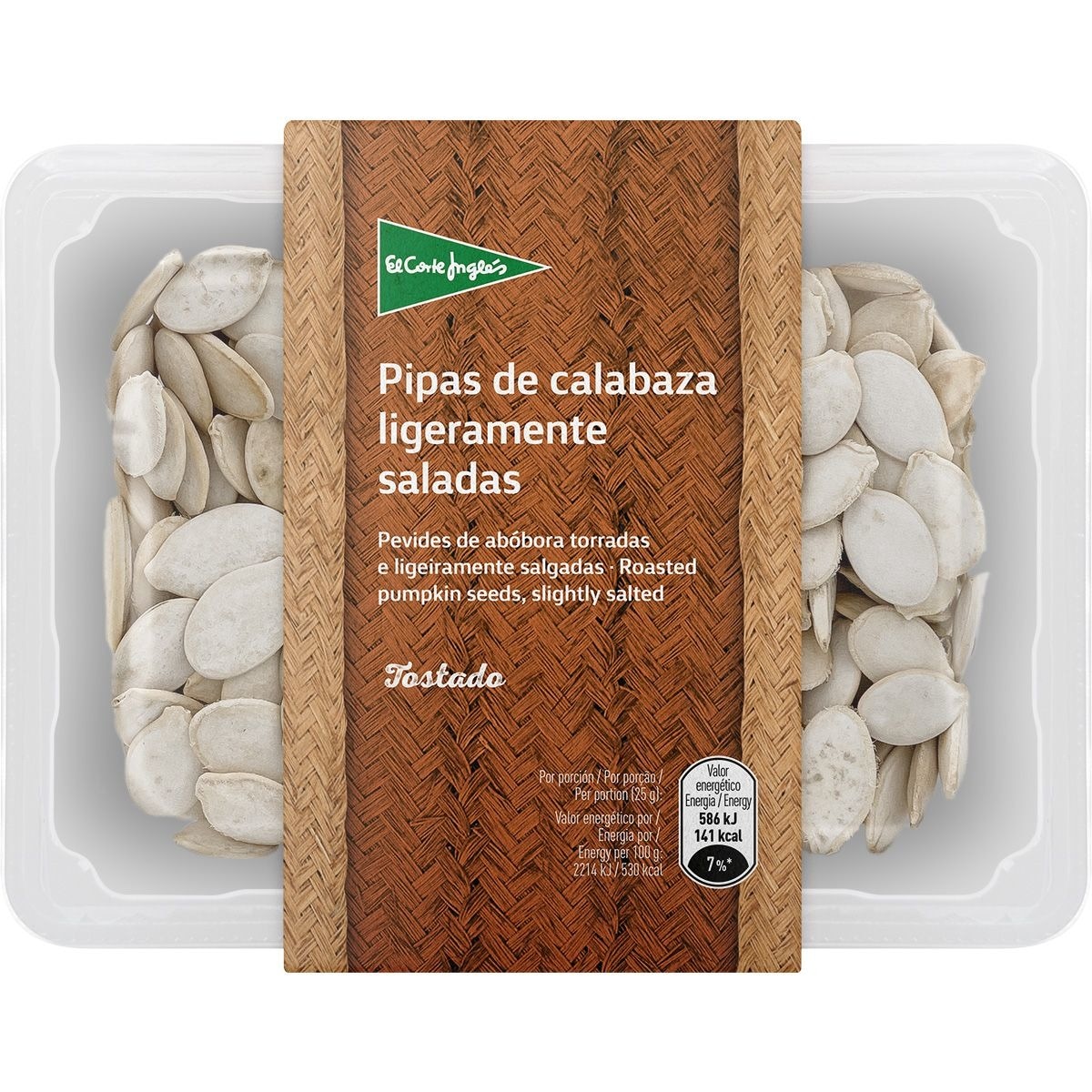 pipas de calabaza ligeramente saladas y tostadas sin gluten tarrina 150 g