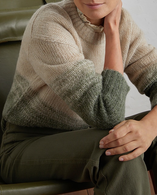 Imagen 0 de Jersey de punto con cuello redondo de mujer