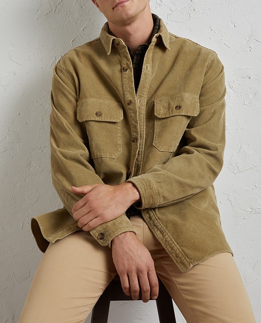 Imagen 0 de Sobrecamisa de hombre lisa de pana