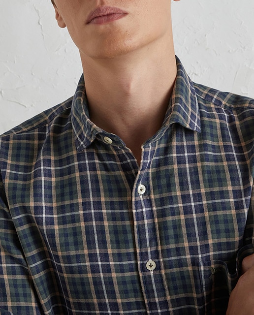 Imagen 0 de Camisa cuadros de viyela de hombre manga larga