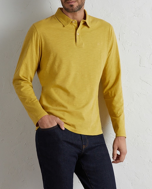 Imagen 0 de Polo liso de manga larga de hombre
