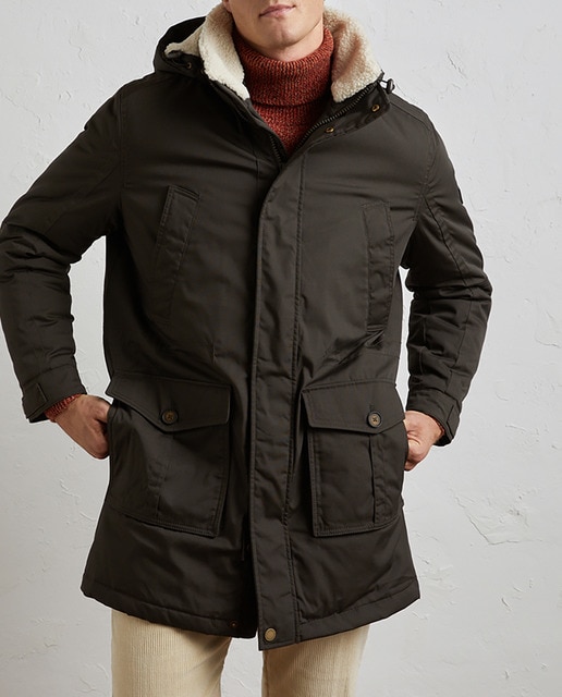 Imagen 0 de Parka  acolchada con capucha desmontable de hombre